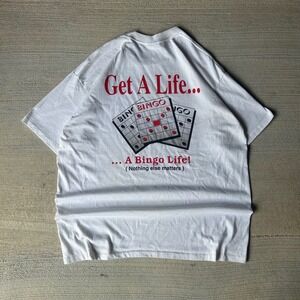Vintage 1995 Get A Life Bingo Life T-Shirt Mens 3XL